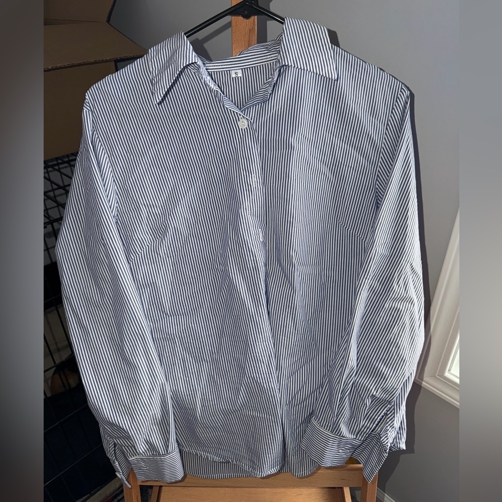 Women’s Striped Button-Up Shirt